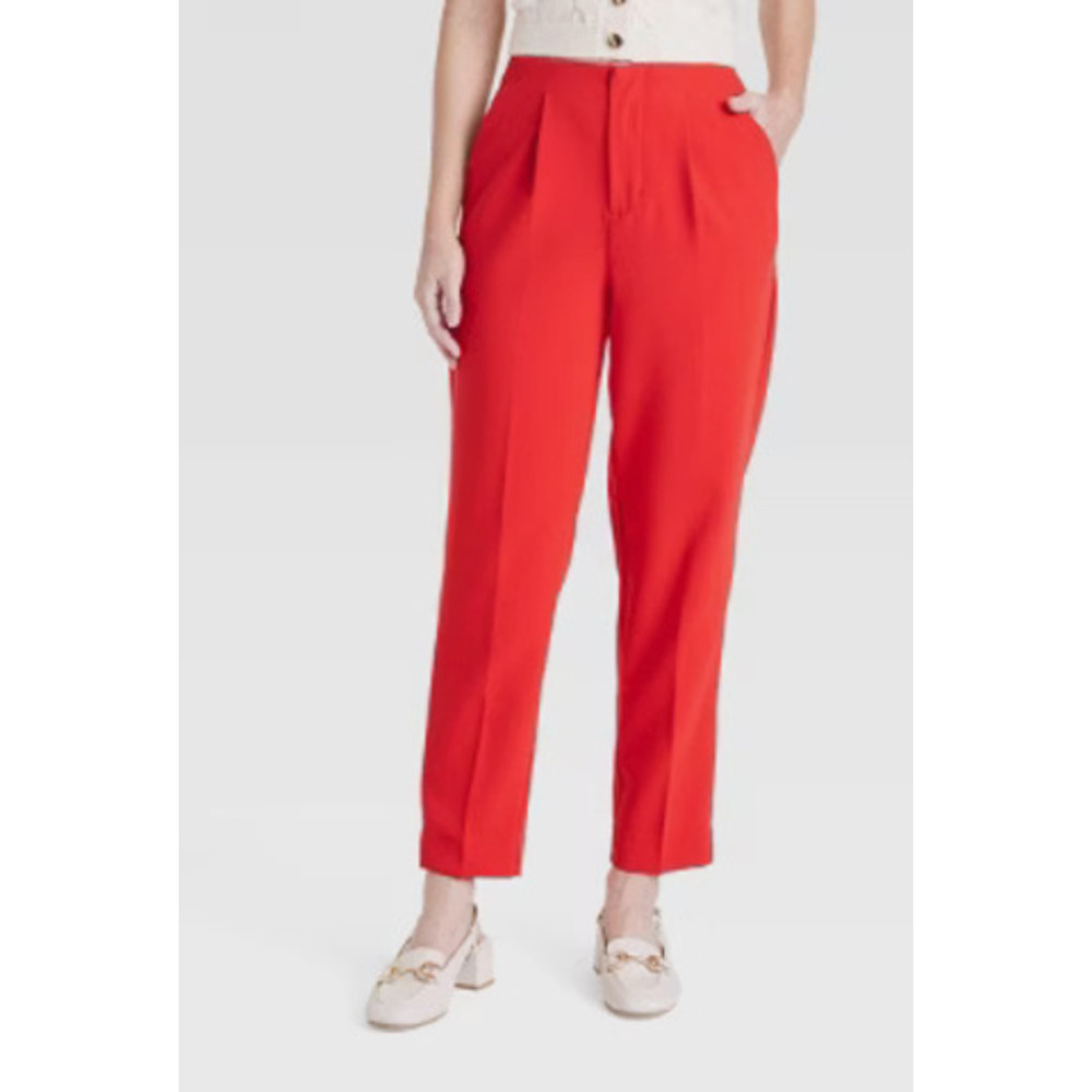 A‎ New Day Women's Tapered High Rise Ankle Length Tailored Trousers